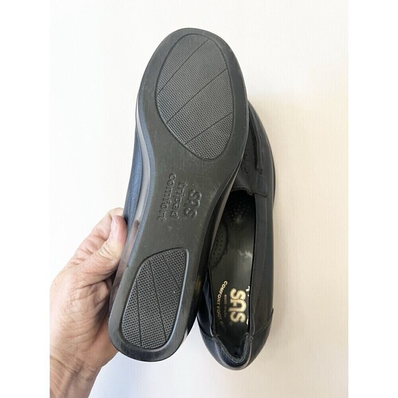 SAS Weave Black Comfort Slip On Loafer 6.5 Slim USA Made Hand Crafted Shoes - Picture 5 of 7